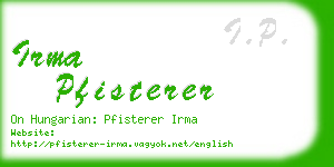 irma pfisterer business card